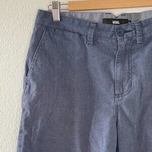 VANS Men’s Size 30 Chino Skateboard Shorts Blue Flat Front Casual Cotton 20 inch